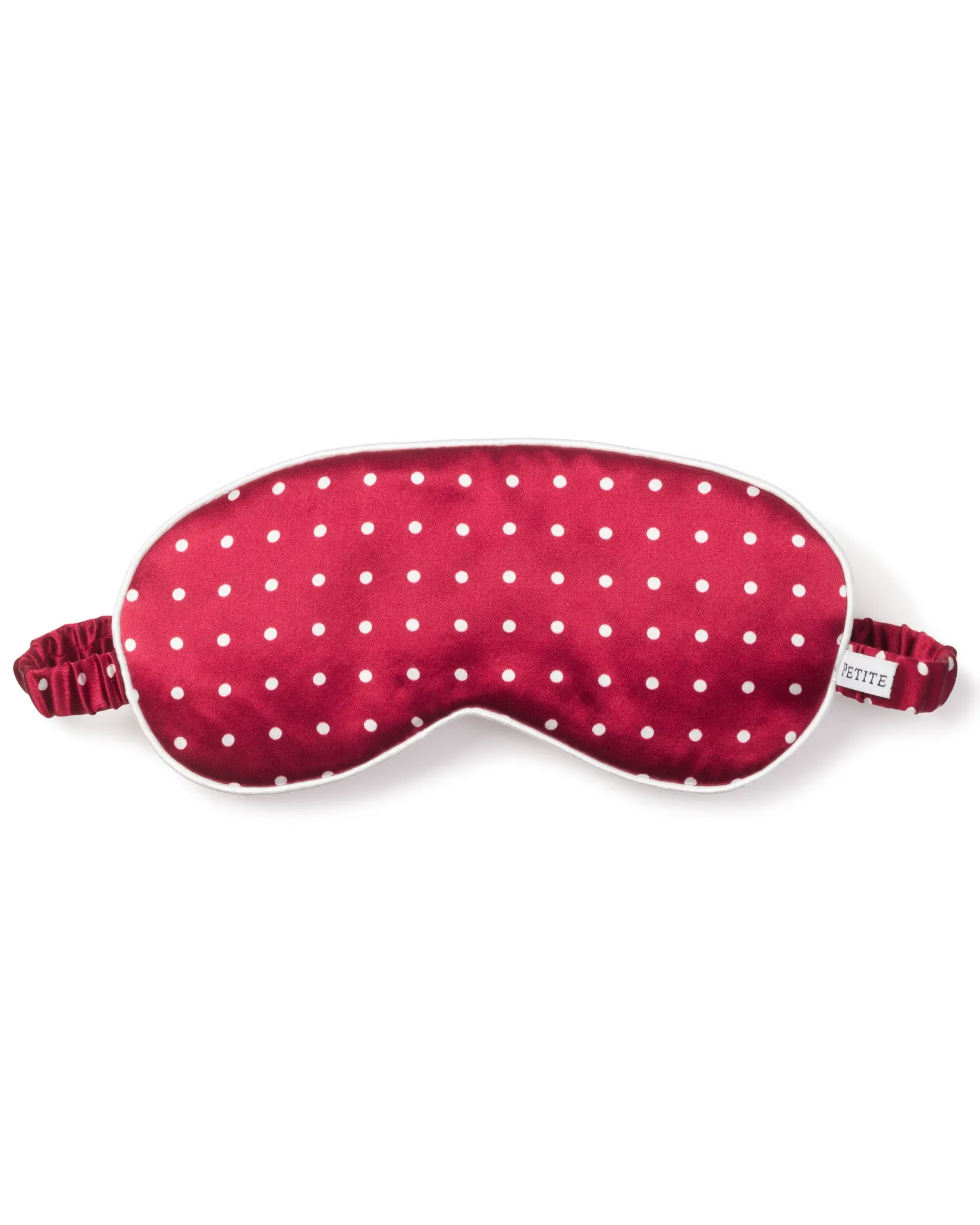 Women Petite Plume Adult's Silk Sleep Mask in Bordeaux Polka Dot