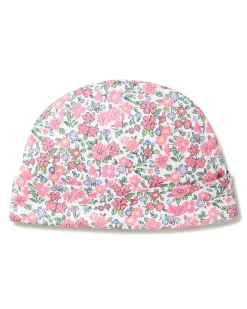 Petite Plume Baby Pima Hat in Fleurs de Rose
