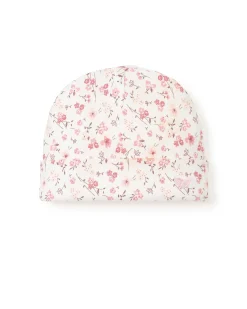 Petite Plume Baby Pima Hat in Fleurs de Rose