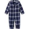 Petite Plume Baby's Brushed Cotton Classic Romper in Oxford Tartan
