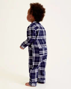 Petite Plume Baby's Brushed Cotton Classic Romper in Oxford Tartan