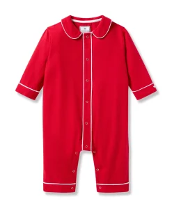 Petite Plume Baby's Flannel Cambridge Romper & Cashmere Blanket Gift Set