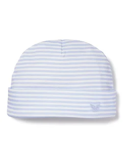 Petite Plume Baby's Pima Hat in Blue Stripes