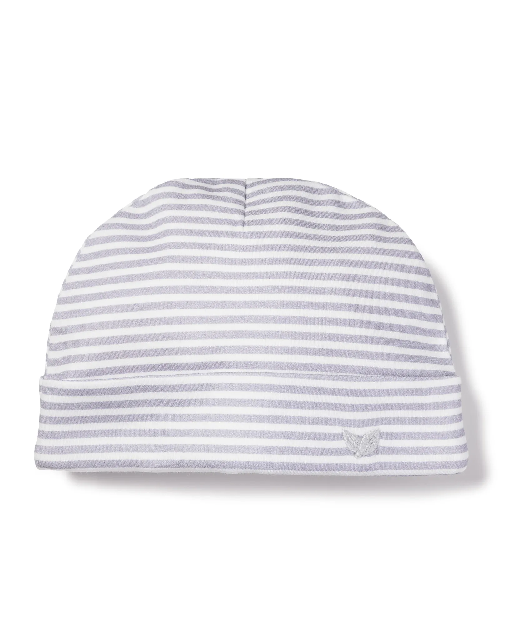 Petite Plume Baby's Pima Hat in Grey Stripes