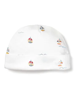 Petite Plume Baby's Pima Hat in La Mer