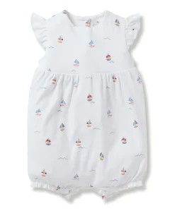 Petite Plume Baby's Pima Isla Play Romper in La Mer