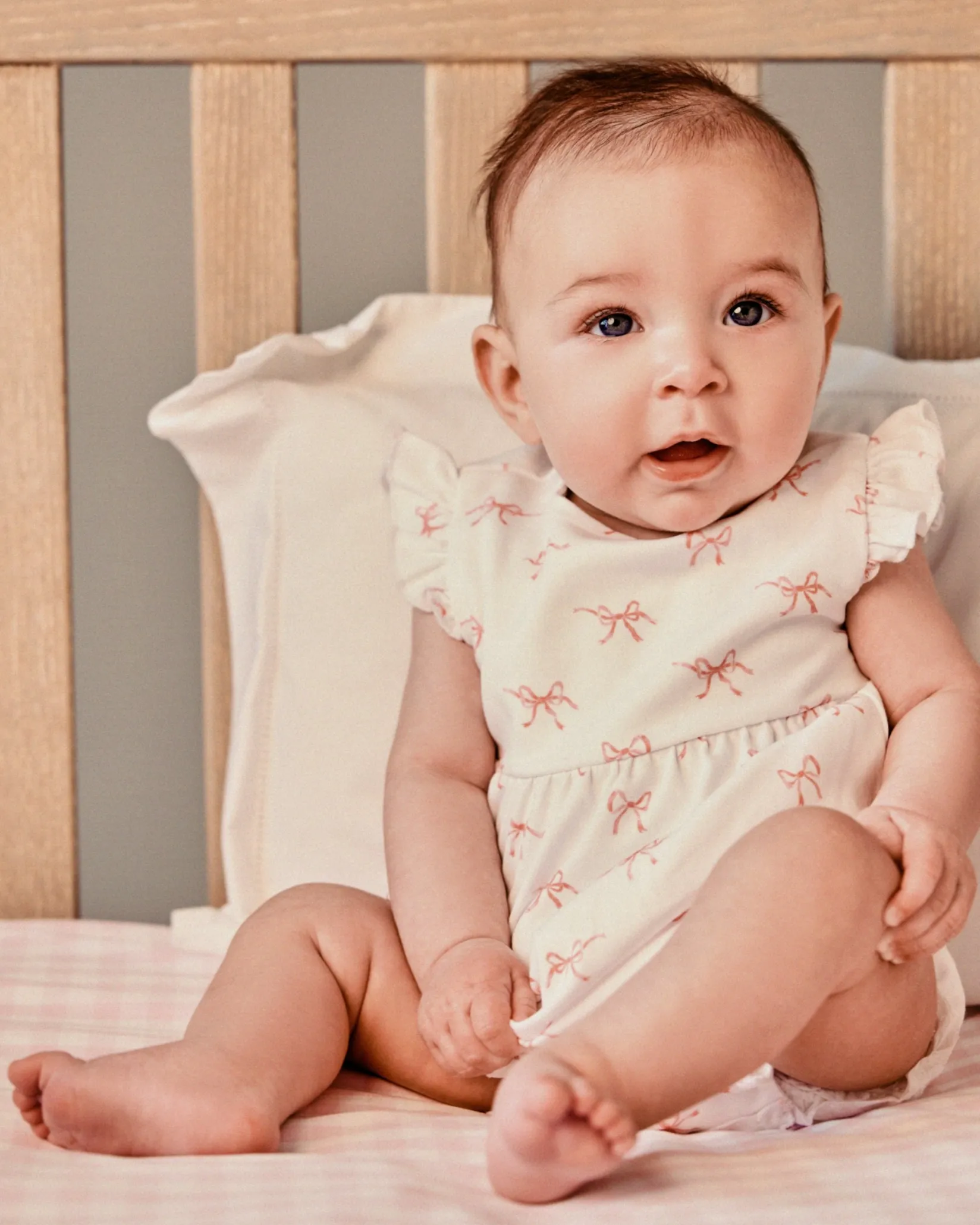 Petite Plume Baby's Pima Isla Play Romper in Blushing Bows