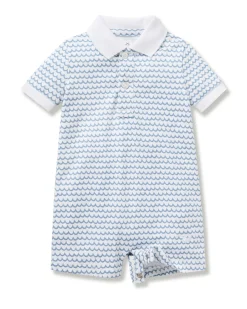 Petite Plume Baby's Pima Louis Play Romper in La Mer