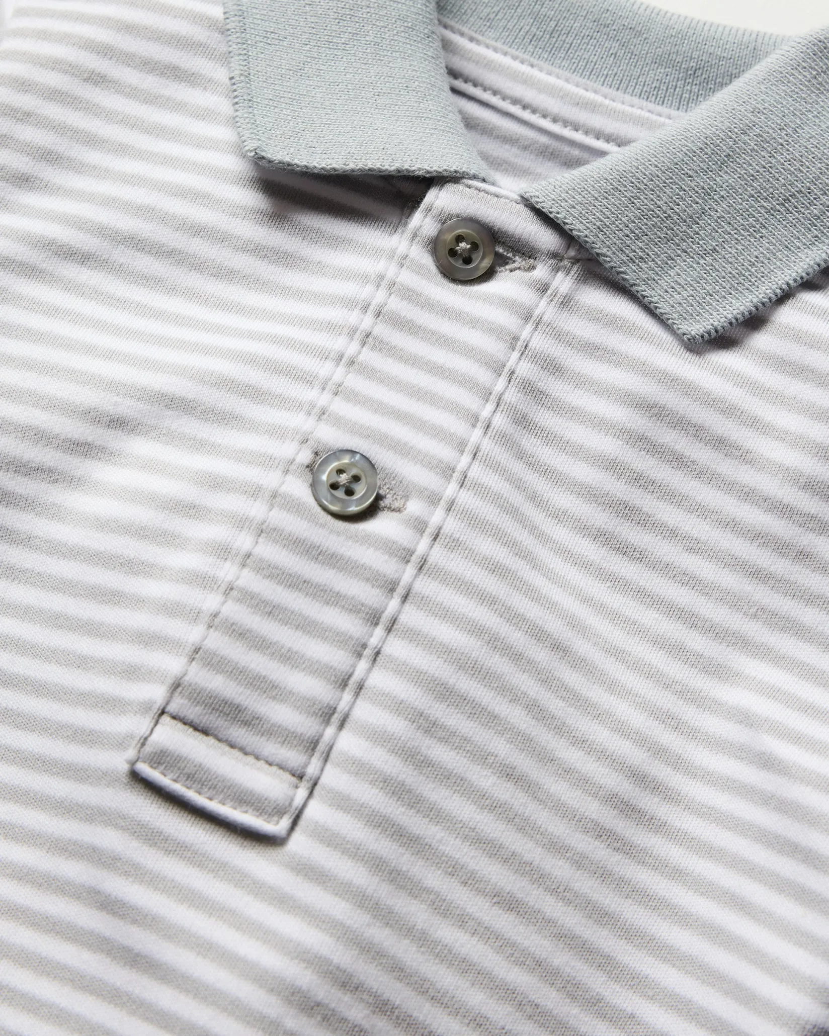 Petite Plume Baby's Pima Louis Play Romper in Grey Stripes