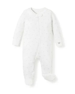 Petite Plume Baby's Pima Romper in Bluehearts