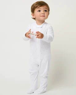 Petite Plume Baby's Pima Romper in Bluehearts