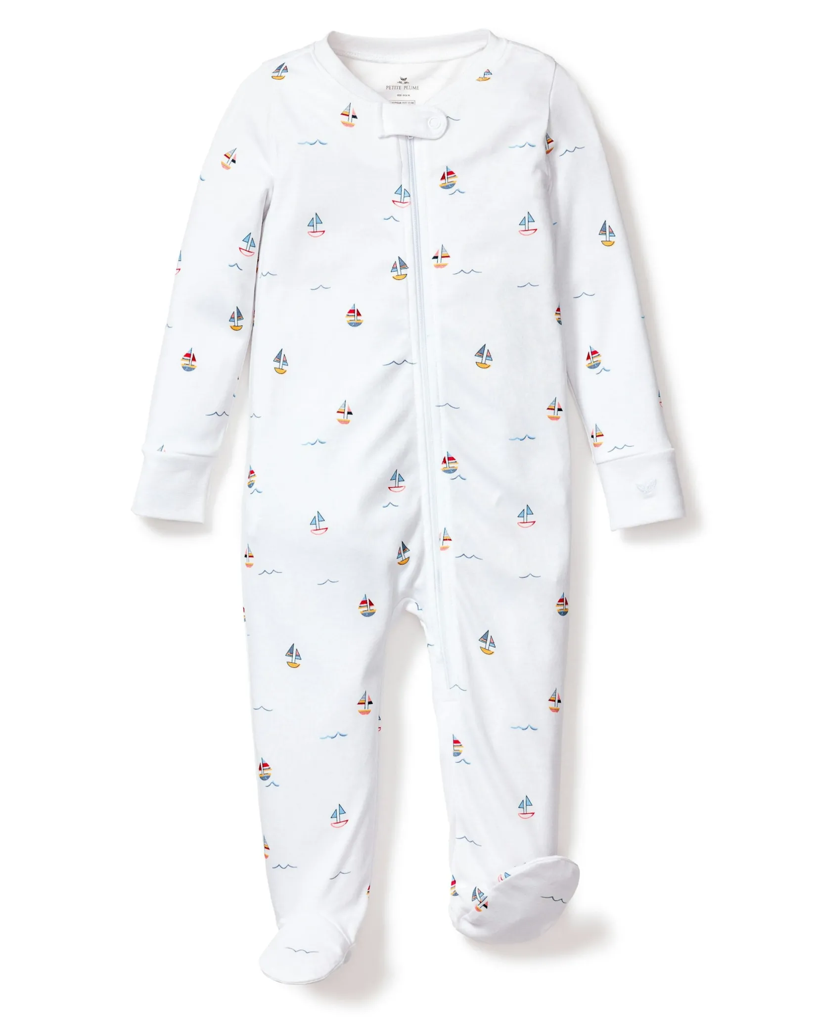 Petite Plume Baby's Pima Romper in Bluehearts