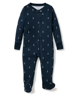 Petite Plume Baby's Pima Romper in Bluehearts