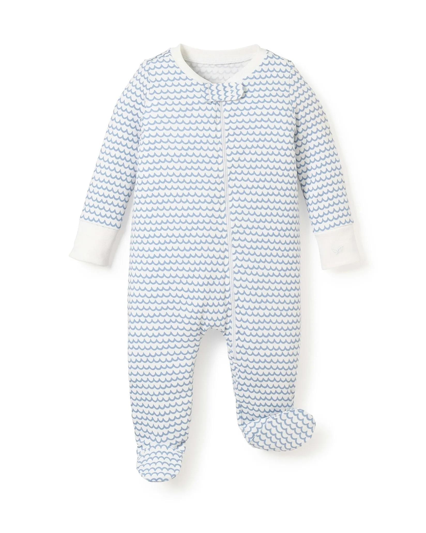 Petite Plume Baby's Pima Romper in Bluehearts