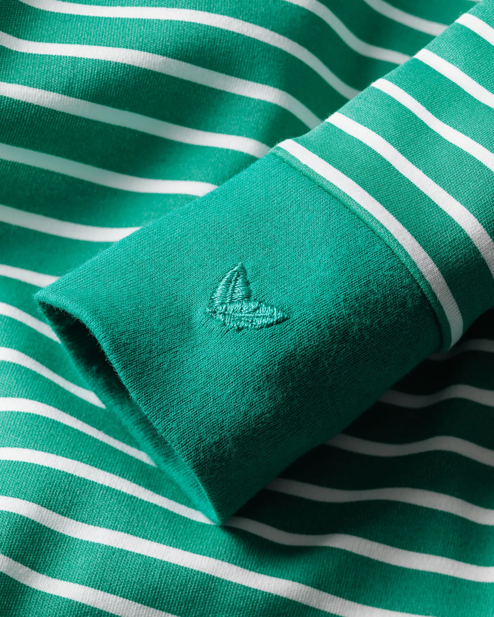 Petite Plume Baby's Pima Romper in Green Stripe