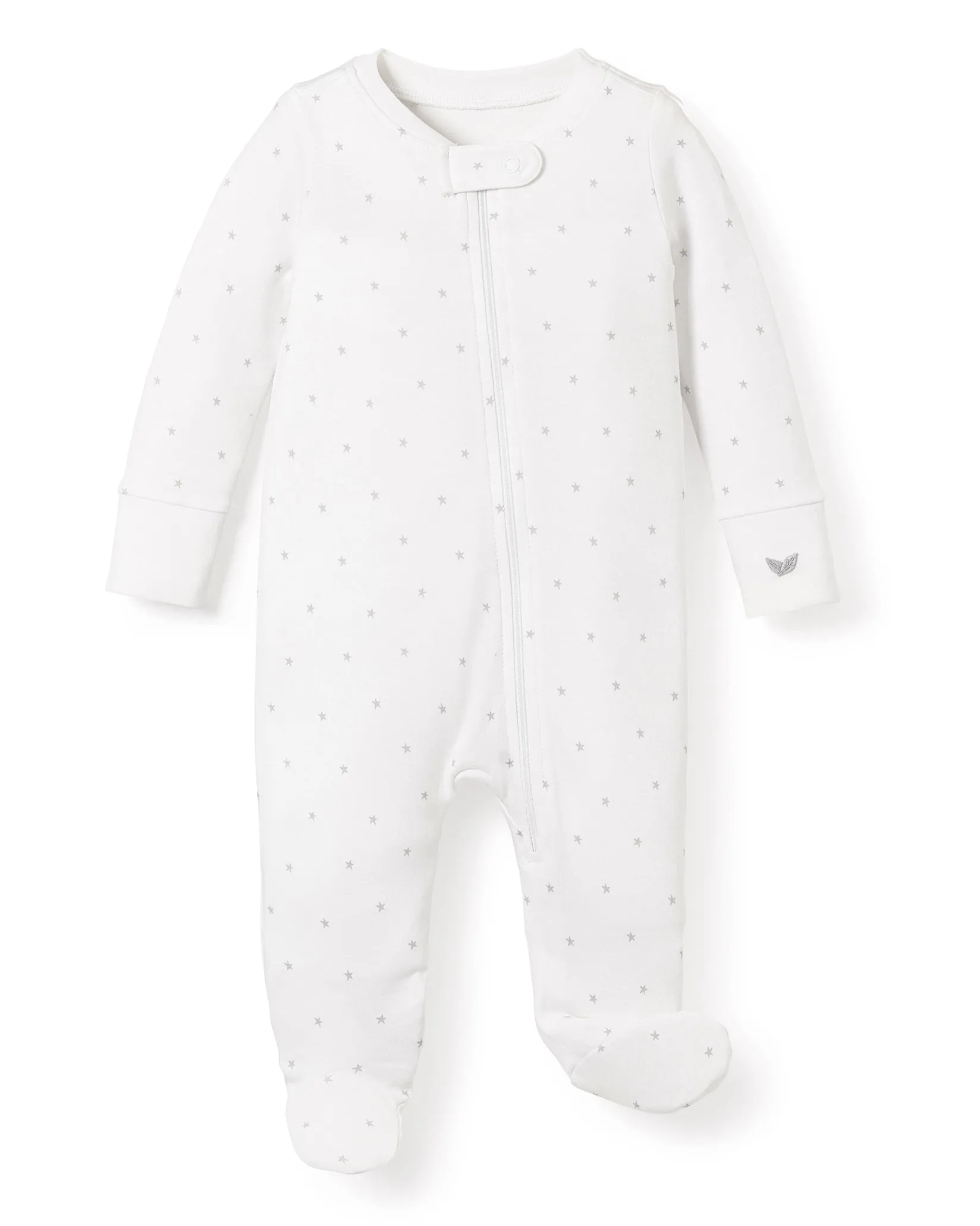 Petite Plume Baby's Pima Romper in Grey Stars