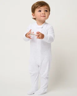 Petite Plume Baby's Pima Romper in Grey Stars