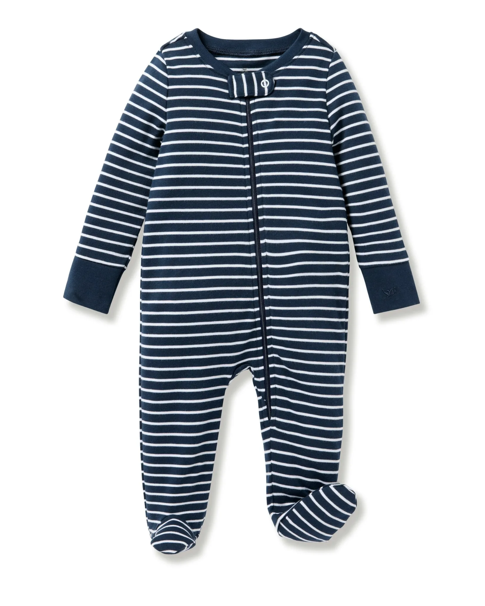 Petite Plume Baby's Pima Romper in Grey Stripes