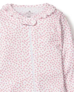 Petite Plume Baby's Pima Ruffle Collar Romper in Cherry Orchard