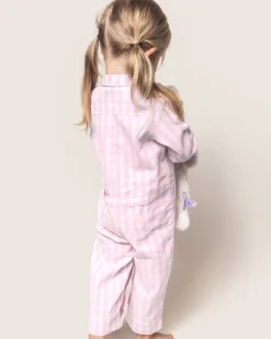 Petite Plume Baby's Twill Romper in Pink Gingham