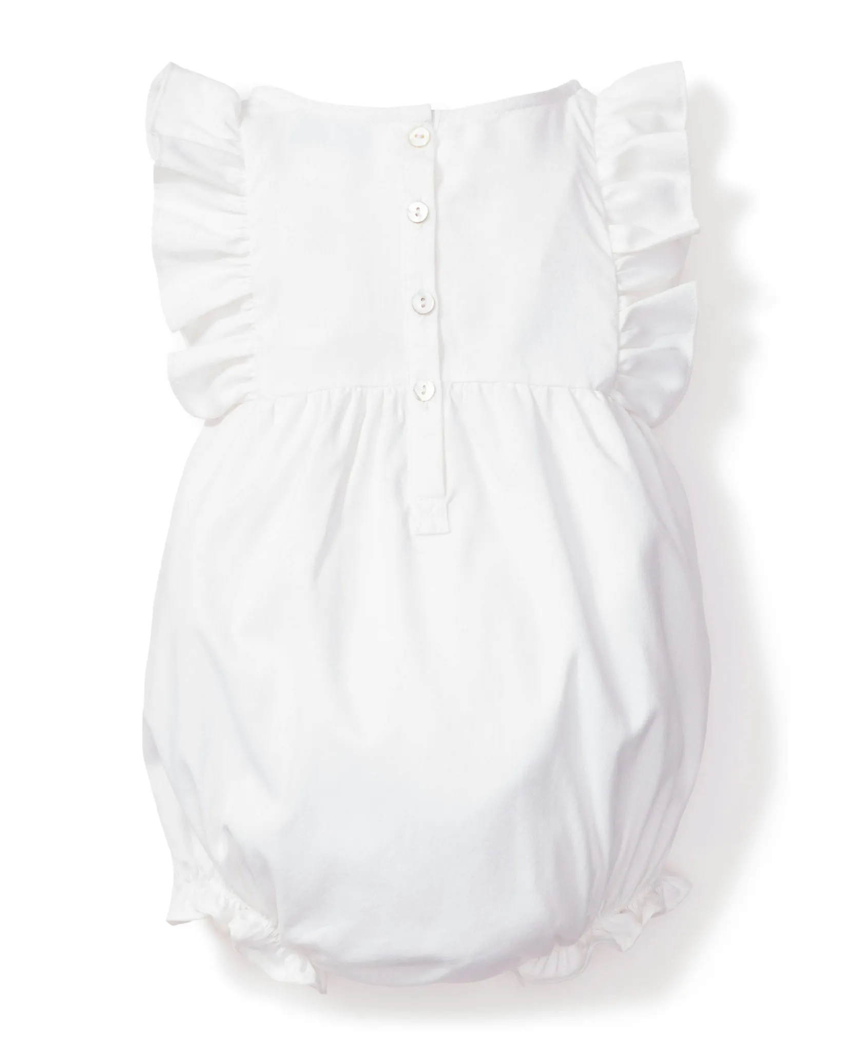 Petite Plume Baby's Twill Ruffled Romper in