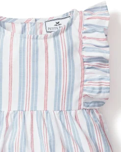Petite Plume Baby's Twill Ruffled Romper in