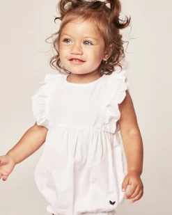 Petite Plume Baby's Twill Ruffled Romper in
