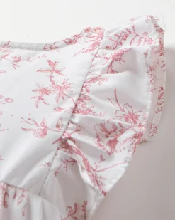 Petite Plume Baby's Twill Ruffled Romper in Timeless Toile