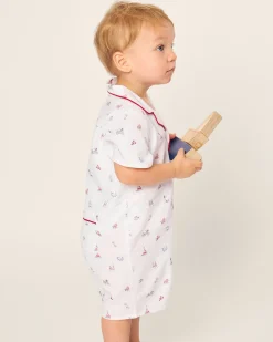 Petite Plume Baby's Twill Summer Romper in Anchors Away