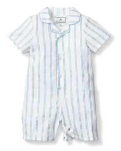 Petite Plume Baby's Twill Summer Romper in Sunny Stripe
