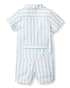 Petite Plume Baby's Twill Summer Romper in Sunny Stripe