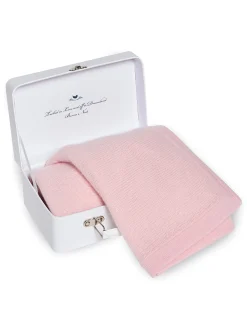 Petite Plume Cashmere Baby Blanket in Rose