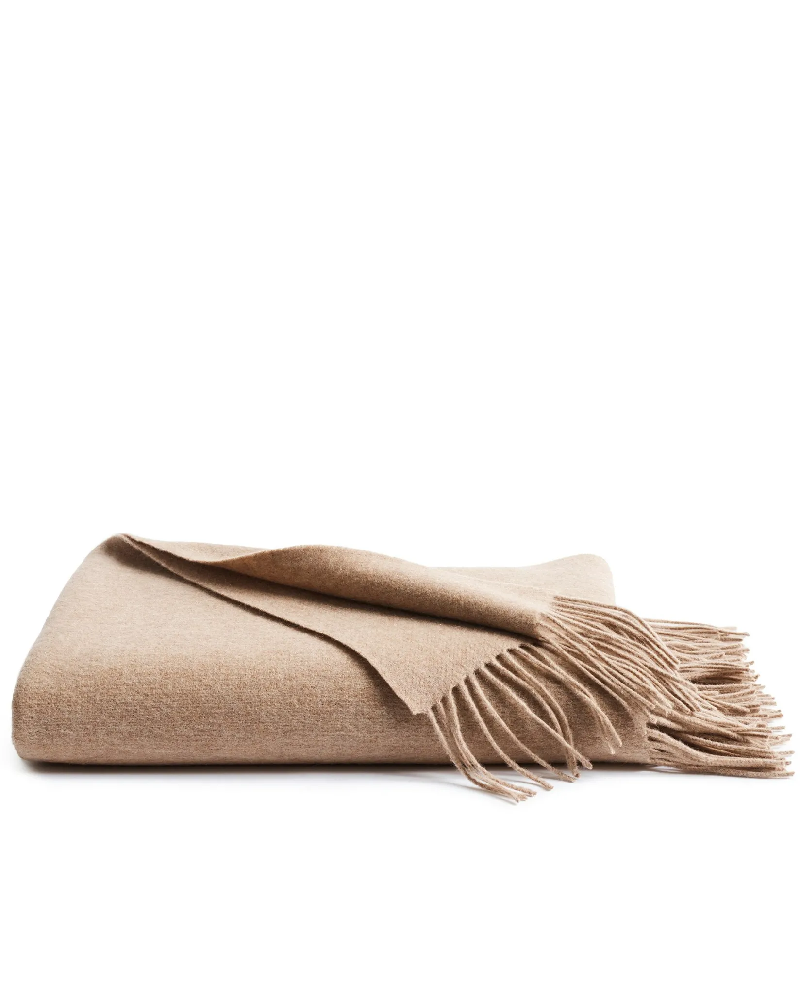 Petite Plume Cashmere Fringe Throw in Navy