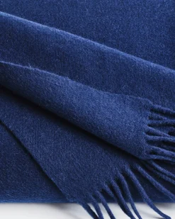 Petite Plume Cashmere Fringe Throw in Beige