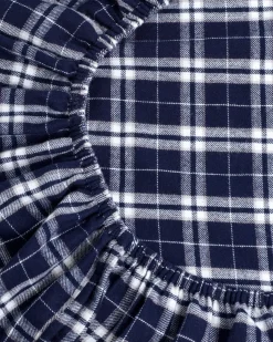 Petite Plume Flannel Crib Sheet in Oxford Tartan