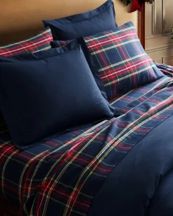 Petite Plume Flannel Sheets in Windsor Tartan