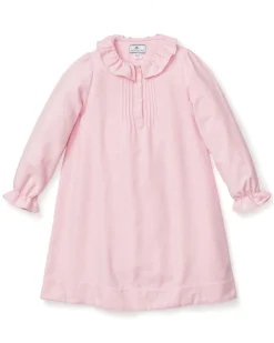 Kids Petite Plume Girl's Flannel Victoria Nightgown in Pink