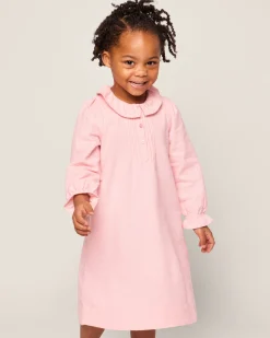 Kids Petite Plume Girl's Flannel Victoria Nightgown in Pink
