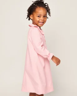 Kids Petite Plume Girl's Flannel Victoria Nightgown in Pink