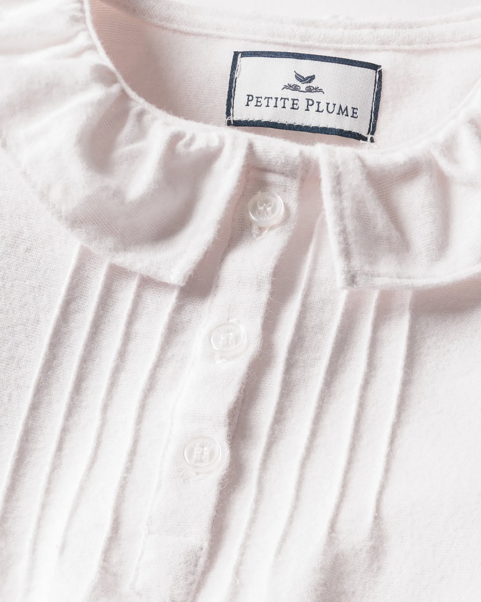 Kids Petite Plume Girl's Flannel Victoria Nightgown in White