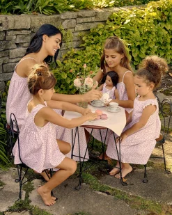 Kids Petite Plume Girl's Twill Charlotte Short Set in Sweethearts
