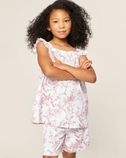 Kids Petite Plume Girl's Twill Clara Short Set in