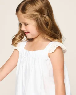 Kids Petite Plume Girl's Twill Clara Short Set in White