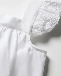 Kids Petite Plume Girl's Twill Clara Short Set in White