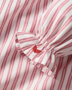 Kids Petite Plume Girl's Twill Delphine Nightgown in Antique Red Ticking