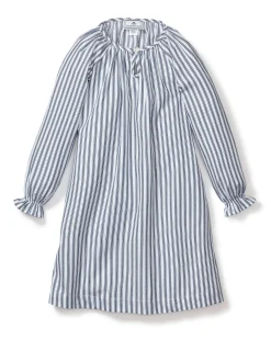 Kids Petite Plume Girl's Twill Delphine Nightgown in Antique Red Ticking