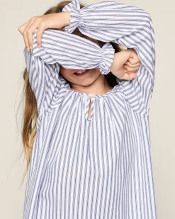 Kids Petite Plume Girl's Twill Delphine Nightgown in Antique Red Ticking