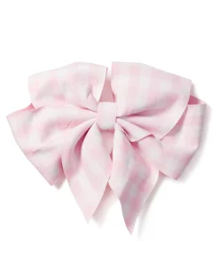 Kids Petite Plume Girl's Twill Hair Bows in Pink Gingham