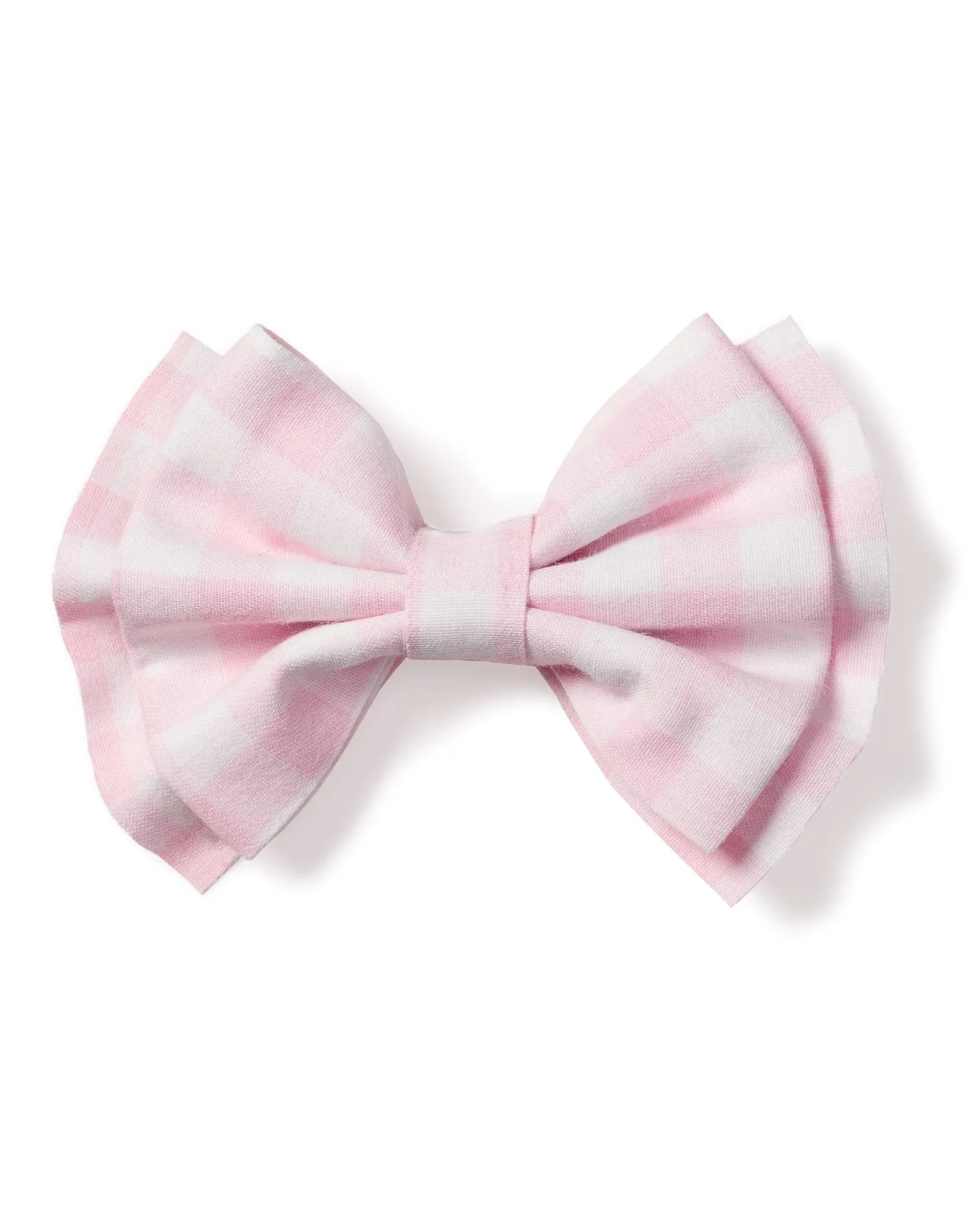 Kids Petite Plume Girl's Twill Hair Bows in Pink Gingham