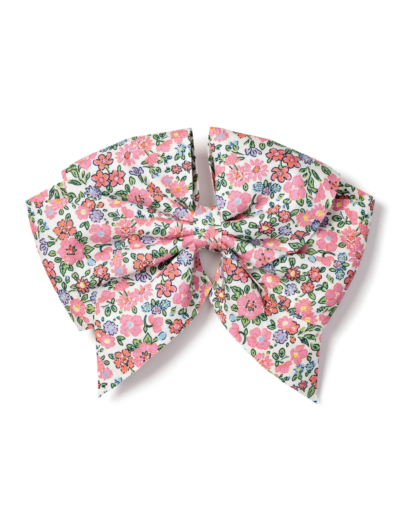 Kids Petite Plume Girl's Twill Hair Bows in Fleurs de Rose